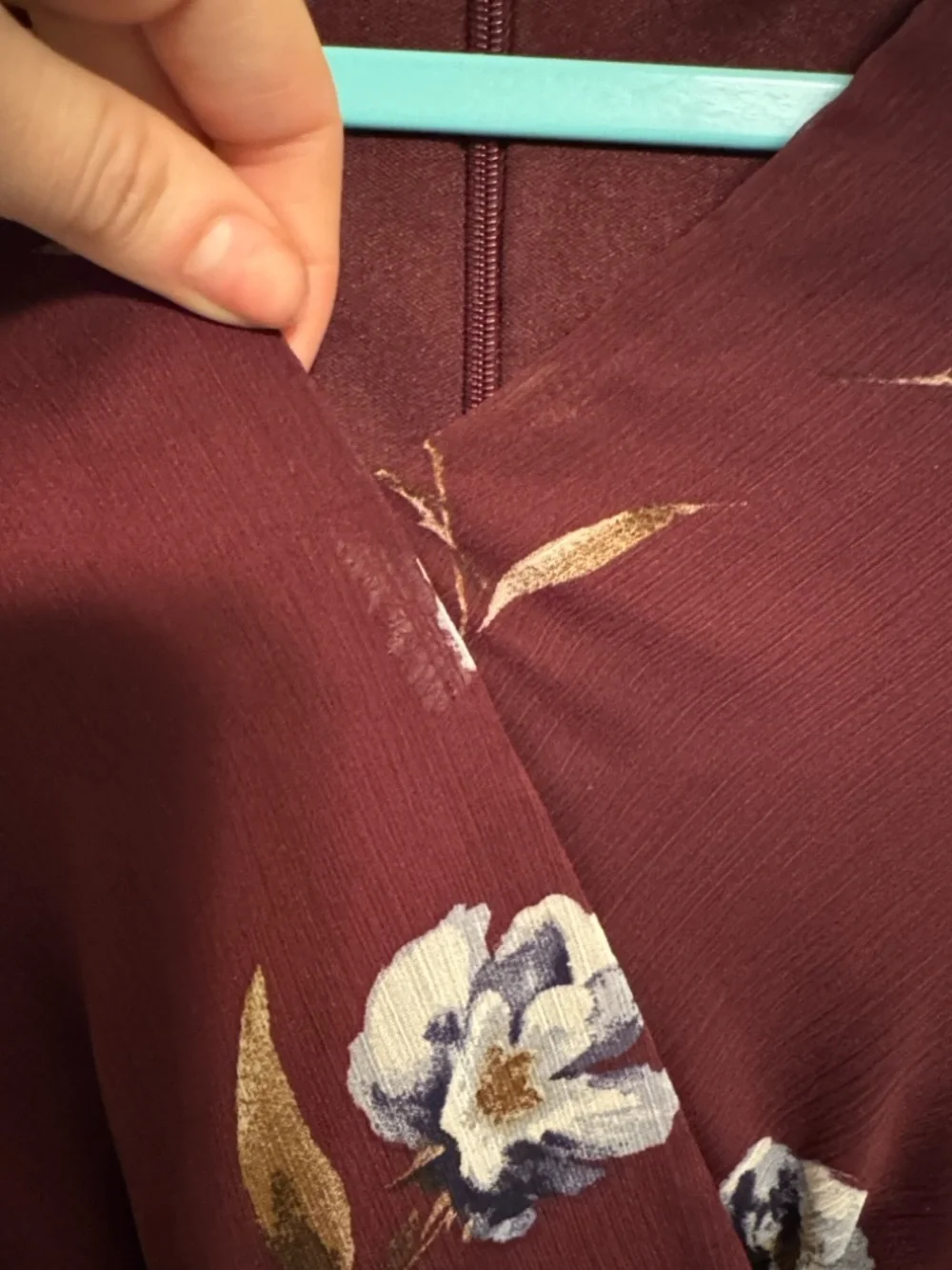 Altar'd State Floral Burgundy Dress XS - Picture 4 of 5
